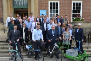 Delegates try out some everyday bikes