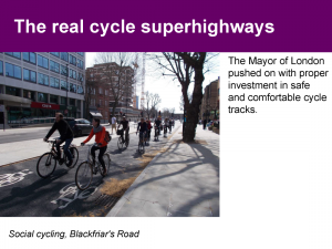 Investing in safe, comfortable cycle tracks: the real cycle superhighways